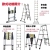 Double-Sided Aluminum Alloy Joint Telescopic Ladder Trestle Ladder Bamboo Ladder Folding Stair Multi-Function Lifting Household Ladder