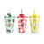 water botterA Summer rotary straw cup children's plastic water cup gift cup customized creative summer disposable cups