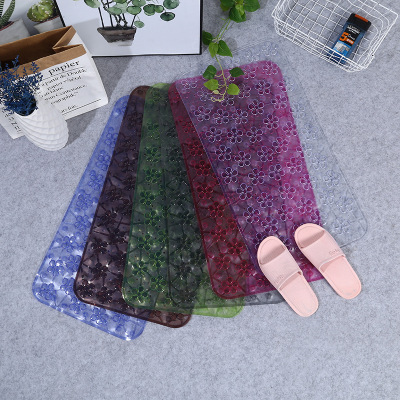 Factory direct PVC bathroom non-slip mat with suction cup printing massage non-slip mat rectangular waterproof mat
