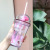 Abarbapapa Plastic Double-Layer Straw Cup Creative Gift Cute Handy Cup Children's Water Cup 2020 Hot