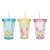 water botterA summer ice cup children's water cup lovely student straw cup customized plastic cup web celebrity cup