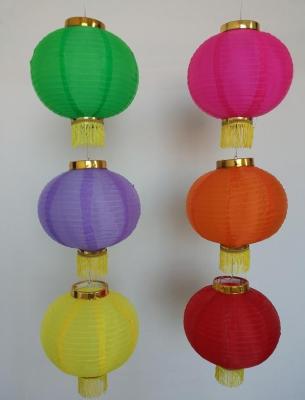 Colorful silk cloth folding Lantern  decoration circular  waterproof Mid-Autumn Festival Spring Festival dance props