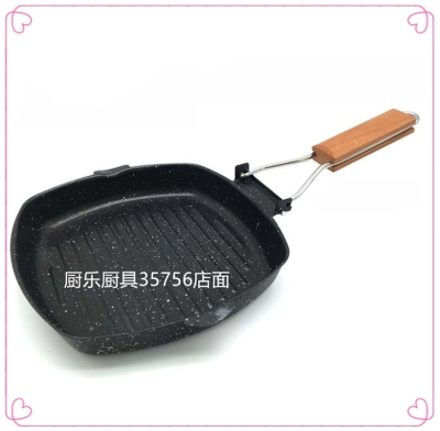 Off-the-shelf Wheat stone non-stick pan domestic frying pan steak frying pan induction cooker Gas cooker general