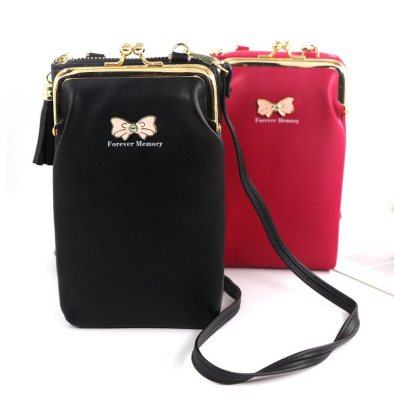 Korean Style New Long Multi-Functional Mini Bag One Shoulder Phone Bag Women's Wallet Pu Shoulder Bag Crossbody Bag