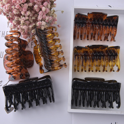 Korean simple hairpin plastic ponytail clip hair claw clip female non-slip claw clip decorative accessories