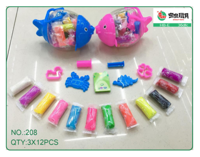 New Product Kiss Fish Chicken Elephant Shape Colored Clay Children's Plasticine Set Non-Toxic DIY Clay Toys