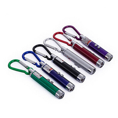 Logo Mini Torch Three-in-One Laser Multifunctional LED Light Small Light Keychain Fake Currency Detection Factory Direct Sales