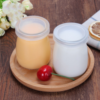 Pudding bottle 100ml glass pudding cup Yogurt mousse cup milk bottle jelly cup with lid