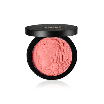the Blush Lights up His Cheeks with a Touch of Vibrant and Bright Pink, Delicate and Slightly Shining, Natural Smudging