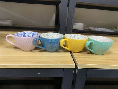 Ceramic relief breakfast bowl