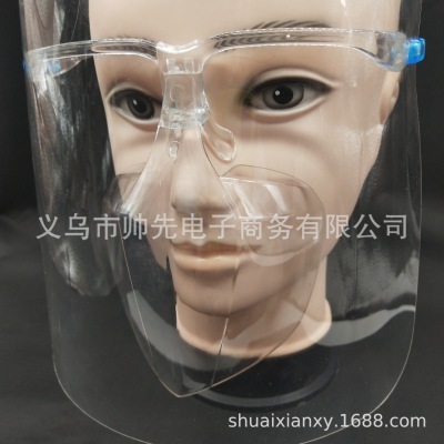 New Double-Layer Protective Mask Face Screen HD Double-Sided Anti-Fog Protective Face Head Cover Isolation Anti-Droplet Full Face Protection