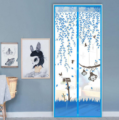 Manufacturers direct summer mosquito proof curtain magnetic screen door mosquito proof screen printed magnetic screen door door