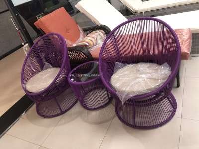 Web celebrity hot style new rattan chair high-end sofa chair set outdoor leisure products