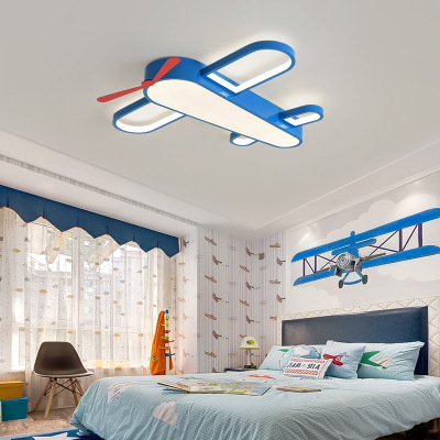 Intelligent Voice Children's Room Light Boy Led Bedroom Ceiling Light Creative Personality Aircraft Light Cartoon Light