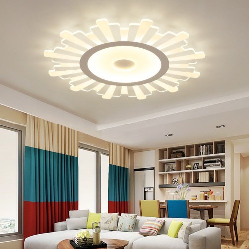 bedroom ceiling lamp ultra-thin acrylic creative round children‘s room lamp intelligent living led living room lamp