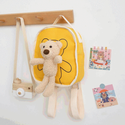 New Korean Style Cute Children's Small Backpack Boys and Girls Baby Mini Schoolbag Cartoon Bear Backpack