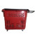 Shopping basket 35L double handle plastic basket for convenience stores and supermarkets hand basket with wheels