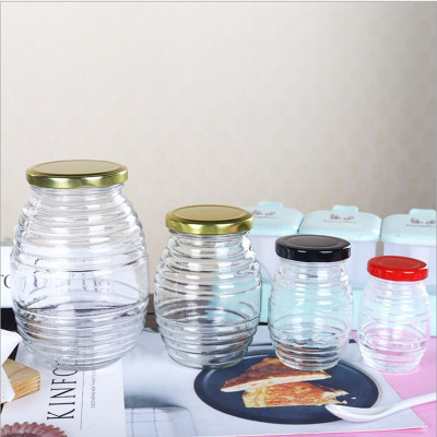 Threaded Glass a Bottle of Honey Glass Seal Storage Bottle Canned Jam Storage Bottle