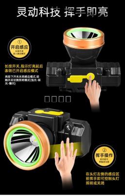 Kugen Flashlight XLT-165 LED headlamp strong Light Rechargeable headlamp with super bright night fishing lamp