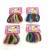 Colorful silk gold spring onion powder towel ring rubber band 6 a card