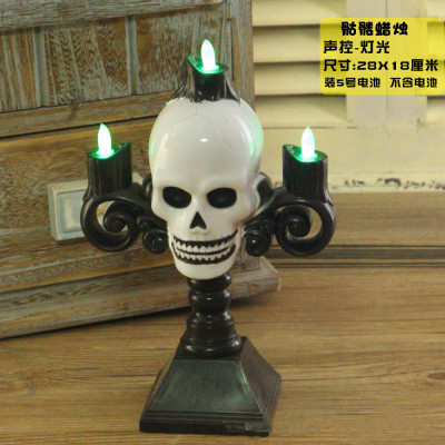 Supply Halloween skull candles Halloween decorations skull creative candles three lights can be customized