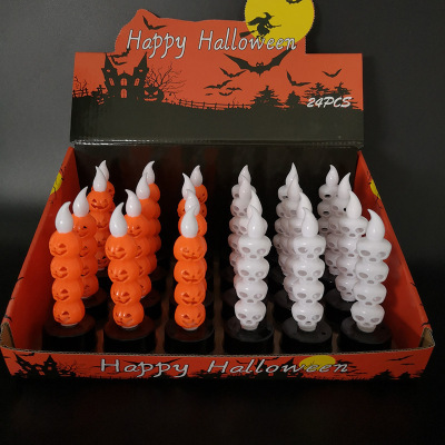 Cross border special Halloween jack-o '-lantern new skull-and-lantern mugs, candle-light horror decorative props products