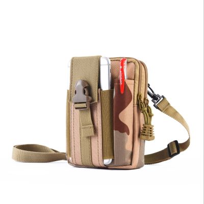 Spot men's mobile phone bag wearing a belt one-shoulder bag sport canvas multi-functional outdoor satchel military tactical bag