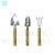 Garden tools three-piece set with wooden handle mini spade/rake/spade plant potted plant gardening tool