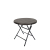 Wholesale 80CM wooden style HDPE top with metal legs cheap out door plastic round dining tables for dinner or picnic 