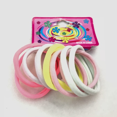 Nylon high elastic soft muslin rubber band head ring 6 one card