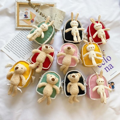 Foreign Trade Exclusive  New Baby Messenger Bag Children Cute Small Satchel Girls' Mini Bags Plush Bear Pendant Bag
