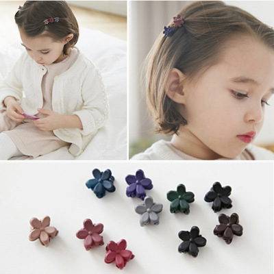Popular Barrettes Cute Children's Hair Accessories Frosted Mini Little Flower Hair Clip Jaw Clip Korean Jewelry Factory Wholesale