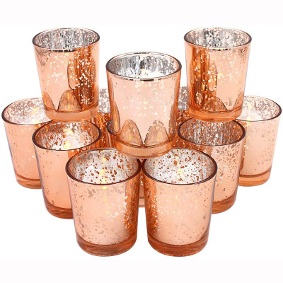 Amazon hot star spotted glass candle holder Xiang Xun candle empty cup wedding dining room set of 12