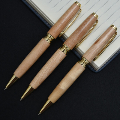 Factory custom white wood pen maple wood pen wood pen wood pen laser printing logo log ballpoint pen