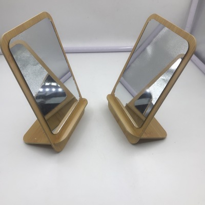 Square Mirror Wooden Makeup Mirror Wooden Frame Mirror Makeup Mirror Two Yuan Store Department Store Wholesale Supply