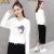 Women's round neck short 2020 Autumn lazy style top with cotton hoodie super popular Instagram loose version of coat 