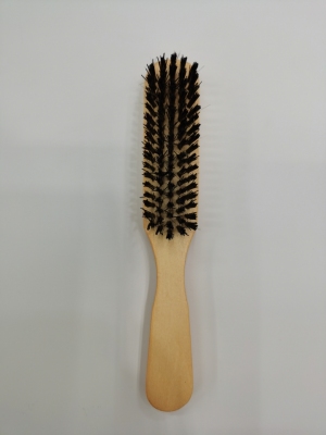 Natural Handle Comb, Pp Silk, White Bristle Mixed Hair