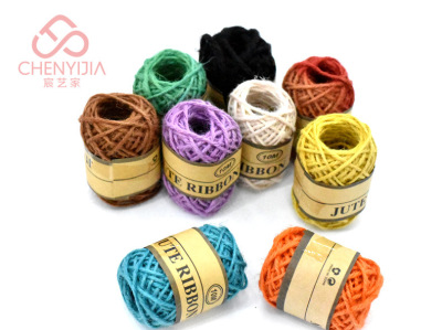 Manufacturers direct 2mm*10m color twin-strand DIY hand-made twin-strand hemp rope