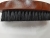 Bow-Back Oval Brush, Brown Red Handle, Black Mane