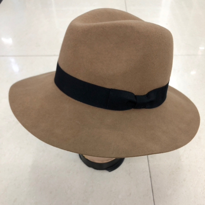 Korean Style Pure Wool Felt Cut-Edge Top Hat, Women's Woolen Hat in Autumn and Winter, Trendy Wild Wool Top Hat