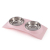 Pet supplies Arched plastic stainless steel double bowl cat food bowl dog food bowl pet bowl pet food bowl pet food bowl pet food bowl