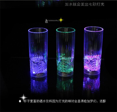 Creative bar special induction luminescent Small Coke glass luminescent glass water glass personalized gift promotion