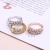 Grain Shape Rhinestones wei xiang Bilateral Oblique Arrangement Graceful Personality Bracelet Classic High Bracelet & Ring Set