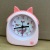 Modern Cartoon Cute Cat Animal Shape Small Alarm Watch Children's Study Pendulum Clock Ten Yuan Supply