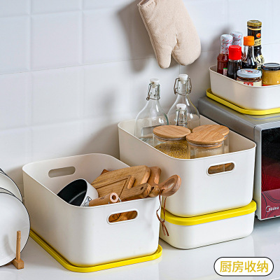 Cosmetic Storage Box Desktop Children's Snack Toy Underwear Storage Box with Lid Kitchen Storage Box