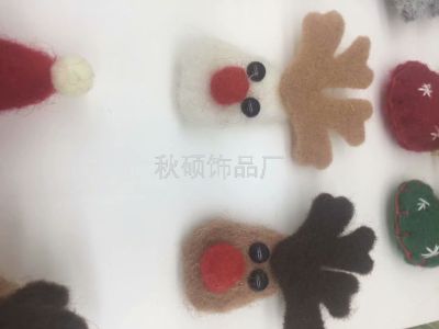 Christmas ornaments diy hair ornaments Elk bouquet decoration materials Handmade Felt sheep deer Poke [68]