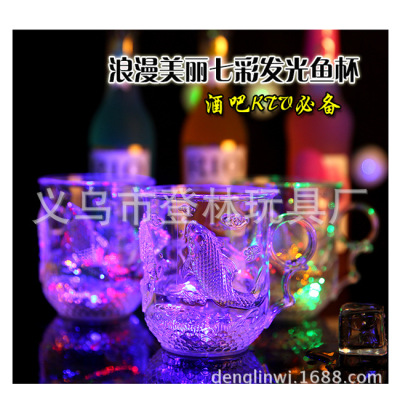 Sensing pineapple glass Christmas Champagne tower bar party supplies new strange luminous cup fish cup