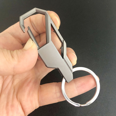 Hollow-out laser engraving anti-loss key chain advertising promotion Gift metal key chain custom pendant
