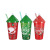 Christmas hat gift inserted paper straw cups PS double-layer inserted paper straw cups plastic water cups