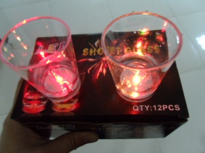 LED flash glass, shot glass, LED plastic shot glass 60ml 2OZ